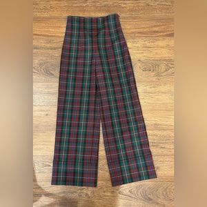 Zara checked high waist pants